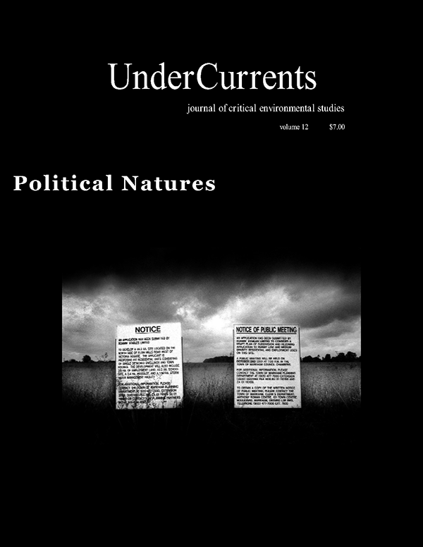 					View Vol. 12 (2002): Political Natures
				